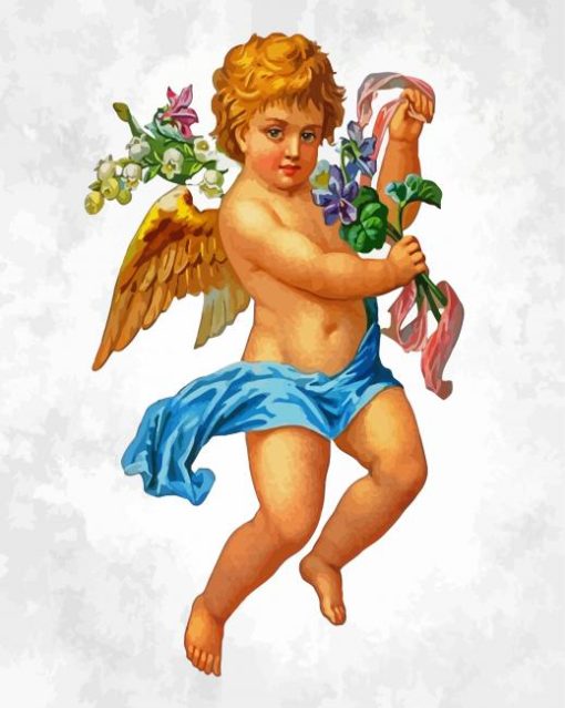 Cute Cherub paint by number