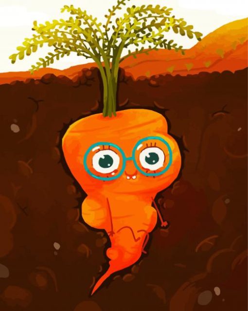 Cute Carrot paint by number