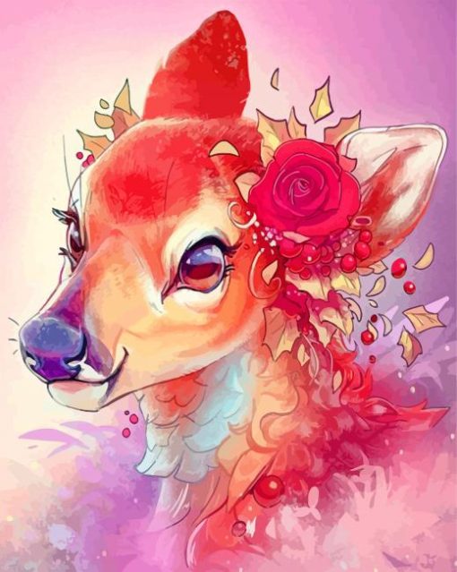 Cute Deer paint by numbers