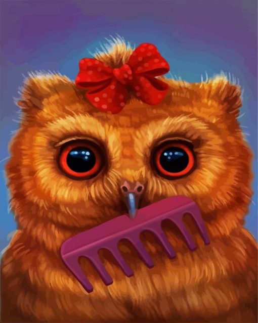 Cute Owl paint by numbers