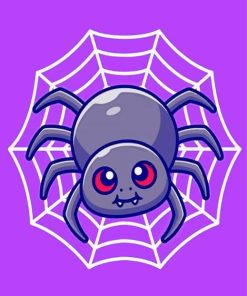 Cute Spider Illustration paint by numbers