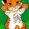 Cute Tiger paint by numbers