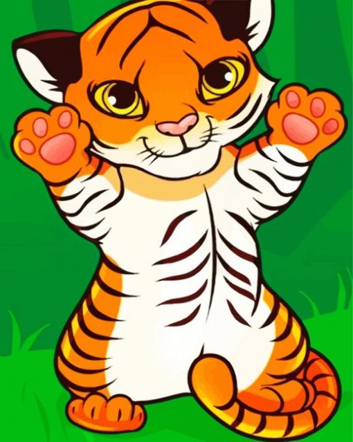 Cute Tiger paint by numbers