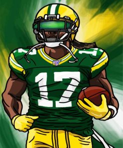 Davante Adams Packers Player paint by number