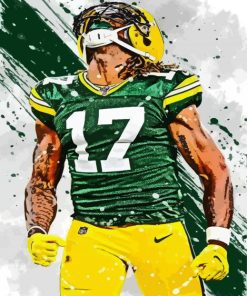 Davante Adams Packers paint by number