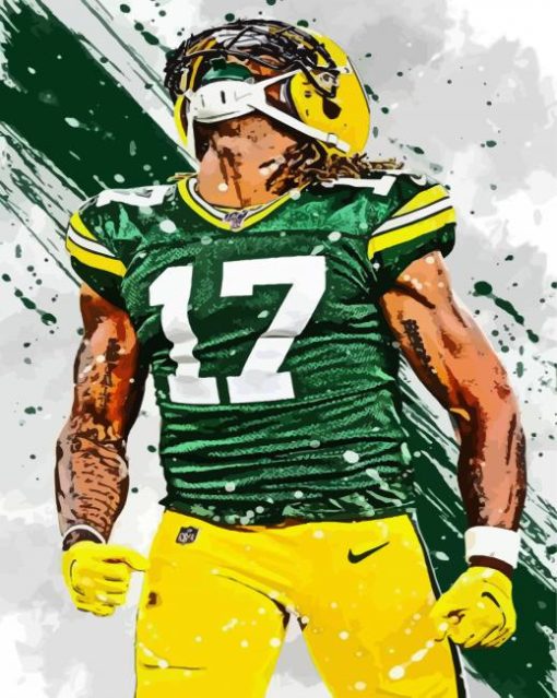 Davante Adams Packers paint by number