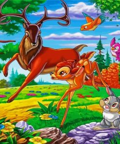 Disney Bambi And Friends Animation paint by numbers