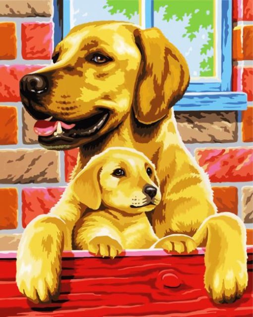 Dog Family paint by numbers