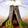 Fantastic Treehouse Illustration paint by number