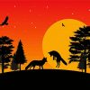 Fox Silhouette paint by numbers