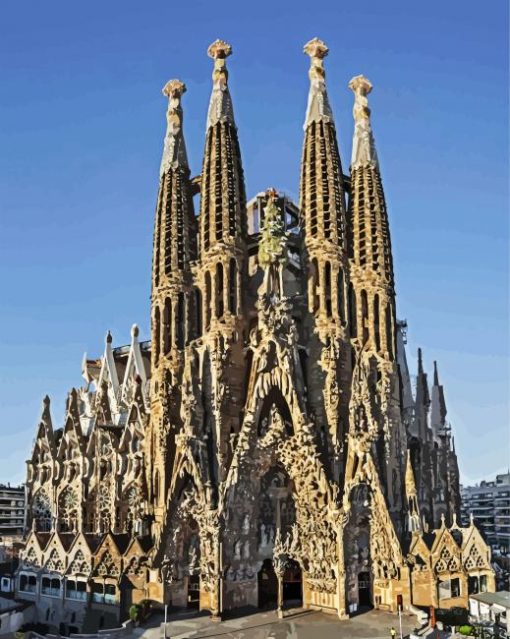 Gaudi Sagrada Familia paint by numbers