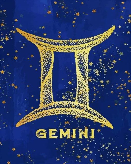 Gemini Zodiac Sign paint by number