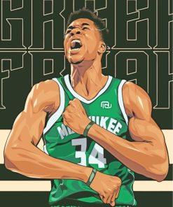 Giannis Antetokounmpo Basketball Player paint by numbers