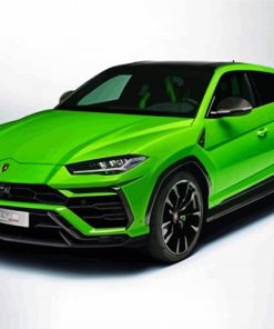 Green Lamborghini Urus paint by numbers