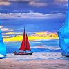 Greenland Sailboat paint by number