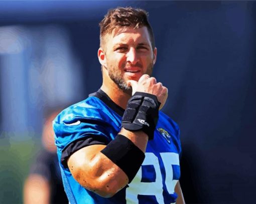 Handsome Tim Tebow paint by number