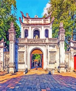 Hanoi Temple Of Literature paint by number