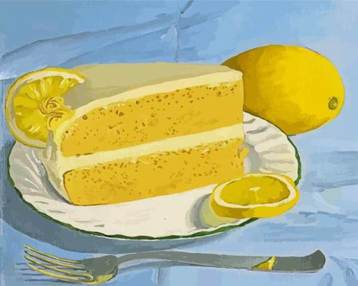 Lemon Cake paint by number