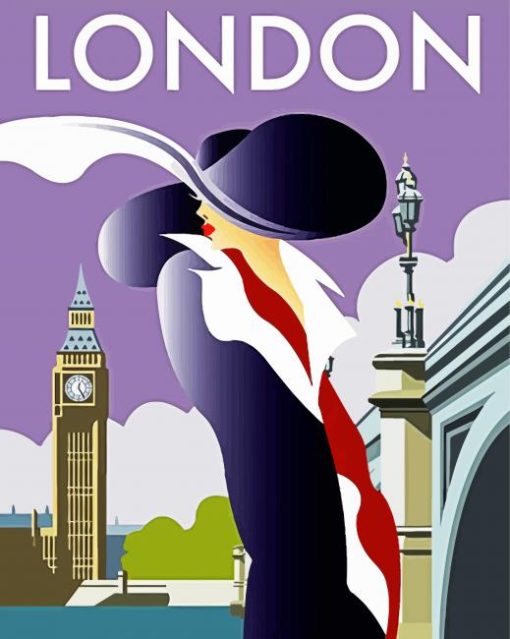 London Lady paint by number