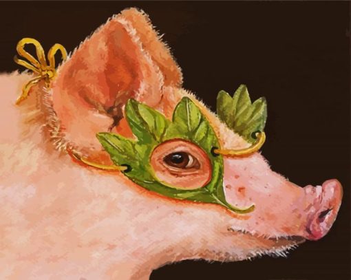 Masked Pig paint by number