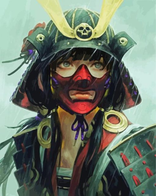 Masked Samurai paint by numbers