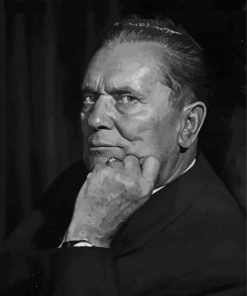 Monochrome Josip Broz Tito paint by number