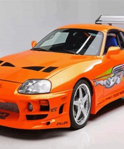 Orange Supra paint by number