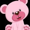 Pink Teddy Bear paint by number