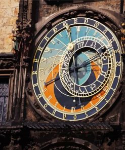 Prague Astronomical Clock Czech paint by number