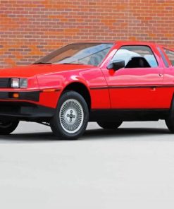 Red Delorean paint by number