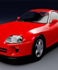 Red Mazda MX5 Miata Car paint by numbers