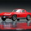 Red Classic Chevrolet Corvette paint by numbers