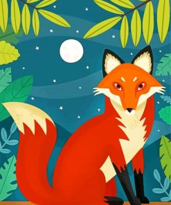 Red Fox paint by numbers