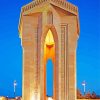 Shahidlar Monument In Baku paint by number