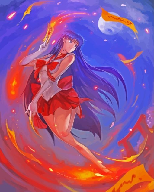 Sailor Mars Art paint by numbers