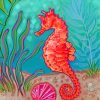 Seahorse Under Sea paint by numbers