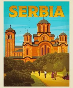 Serbia paint by number