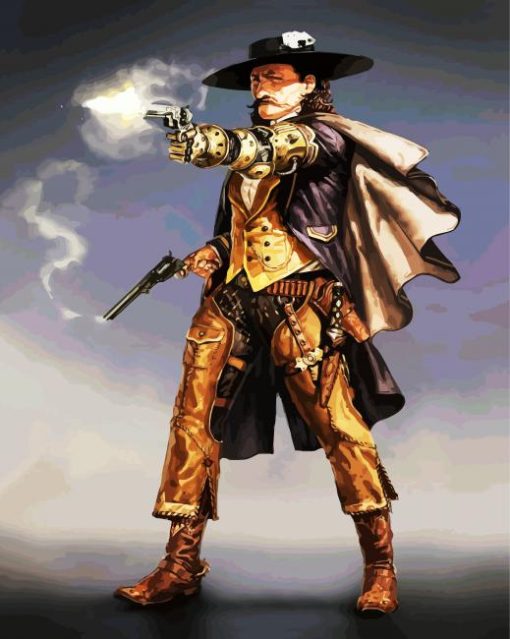 Steampunk Man paint by numbers