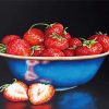 Strawberry In Bowl paint by numbers