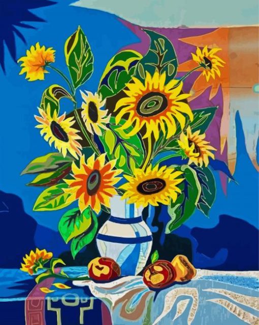 Sunflowers paint by numbers