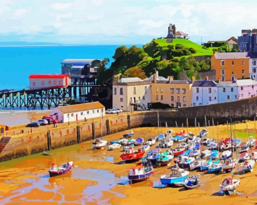 Tenby Whales paint by number