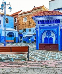 The Blue City Chefchaouen paint by numbers