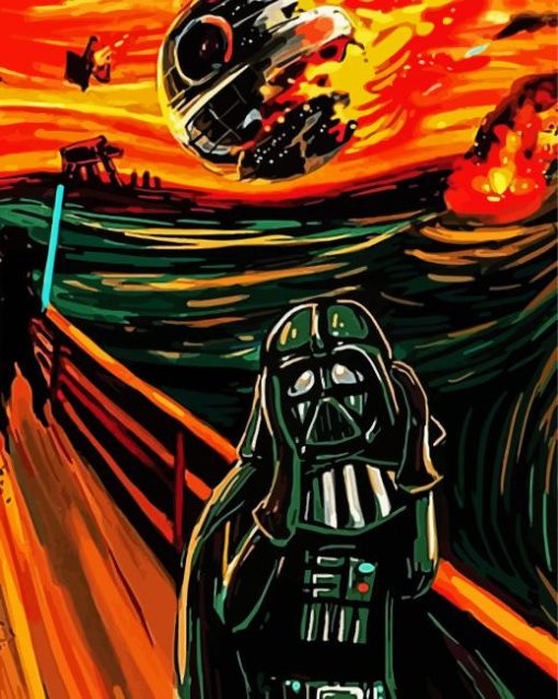 The Scream Vader paint by number