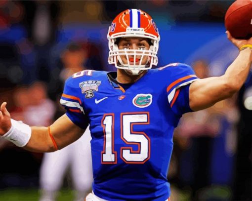 Tim Tebow Footballer paint by number