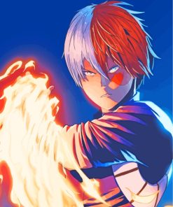 Todoroki My Hero Academia Paint by numbers