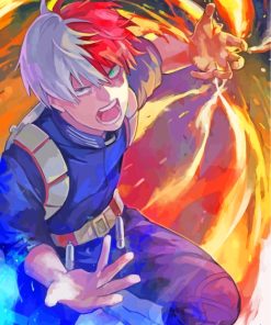 Todoroki Shouto paint by numbers