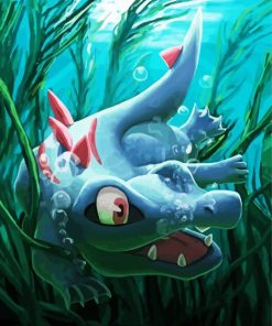 Totodile Pokemon paint by number