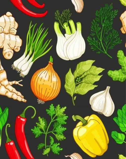 Vegetables Illustration paint by number