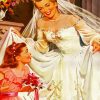 Vintage Bride On Her Wedding paint by numbers