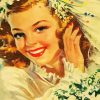 Vintage Bride paint by numbers